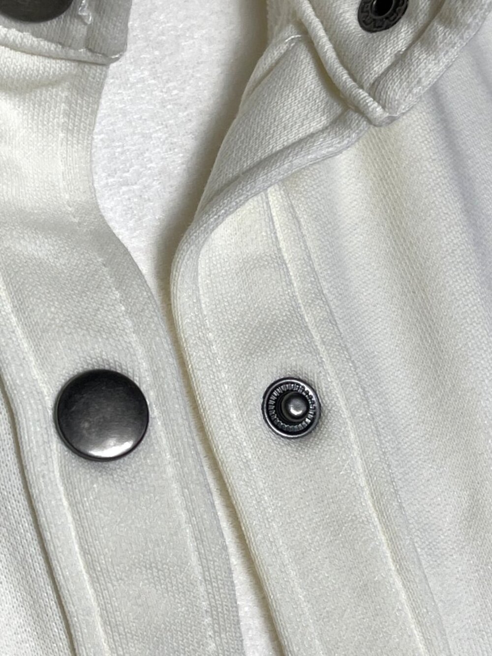 Johnny Was Calme Jacket Funnel Neck Ivory Elevated Athleisure Lux Preppy Women M - Picture 9 of 10